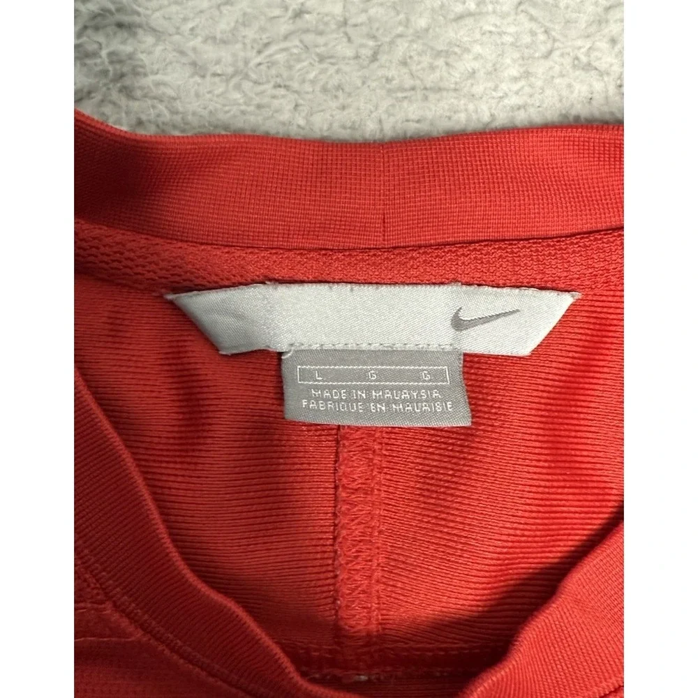 Vintage Y2K Nike Soccer Plain Shirt‎ Mens Large Red Athleisure Performance